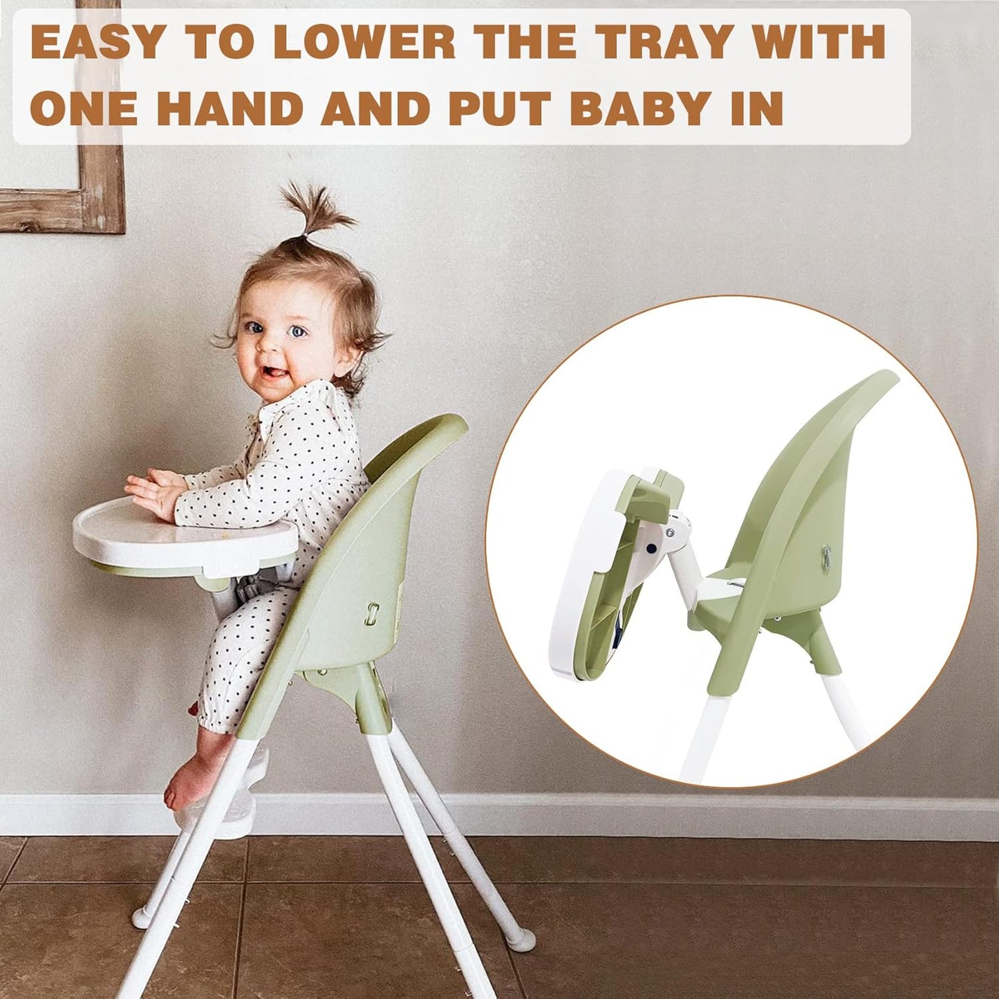 3-in-1 Cute Folding High Chair