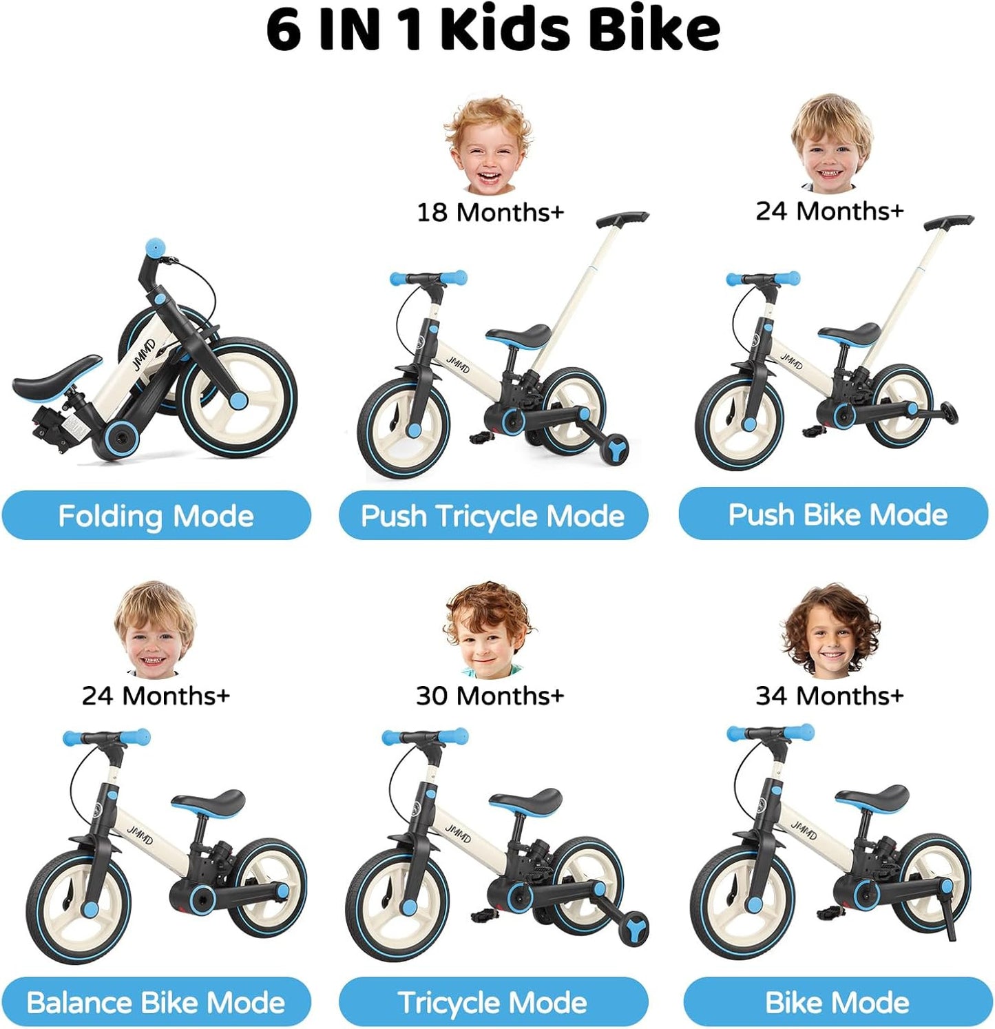 6 in 1 Toddler Bike