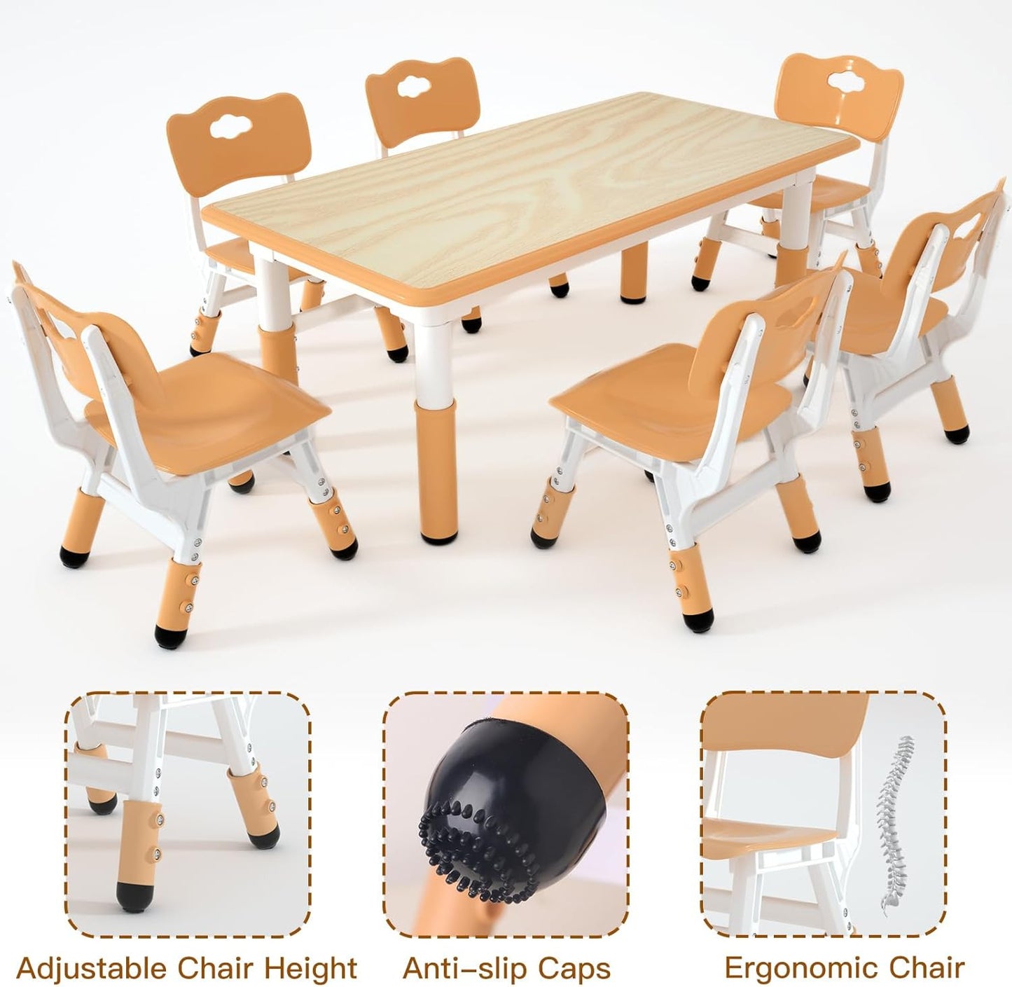 Kids Dinning Table and Chairs Set